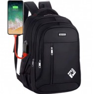 Rucsac cu port USB 30 litri negru